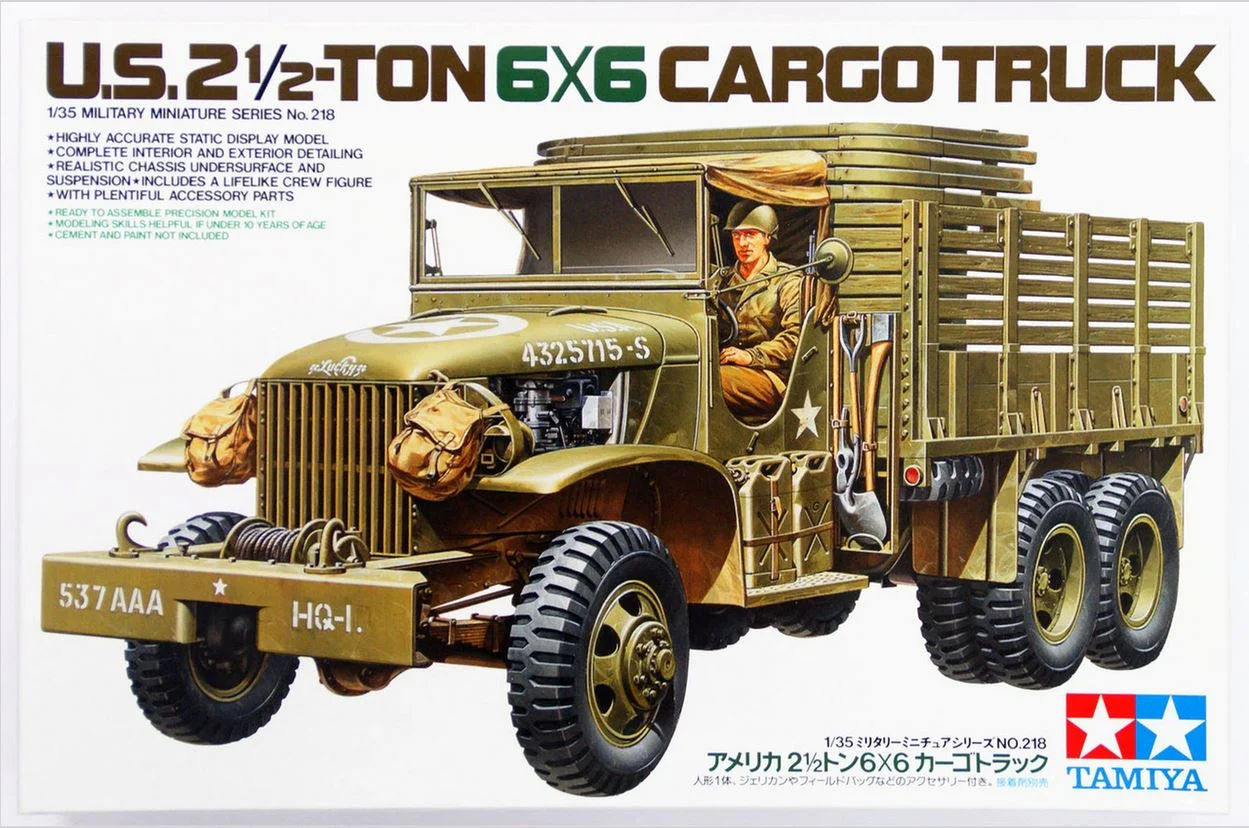 Tamiya 1/35 Us 2.5 Ton 6X6 Cargo Truck - 35218
