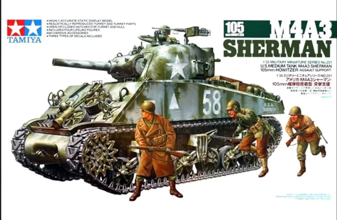 Tamiya 1/35 M4A3 Sherman 105Mm Howitzer - 35251