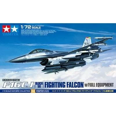 1/72 F16CJ Block 50 Fighting Falcon Aircraft w/Full Equipment - Tamiya