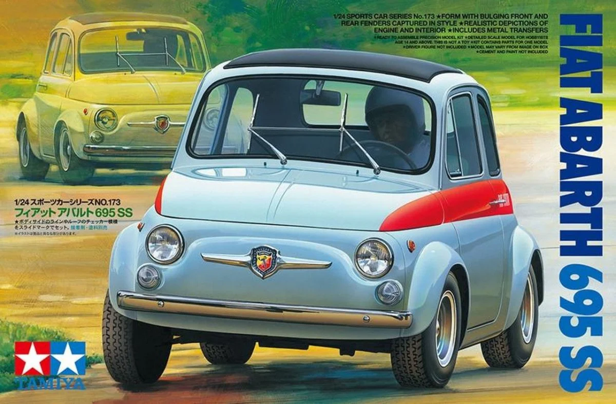 Tamiya 1/24 Fiat Abarth 695ss Plastic Model Kit - 24173