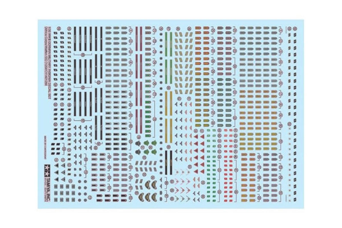 Tamiya 1/35 Wwii German Insignia Decal Set - 12641