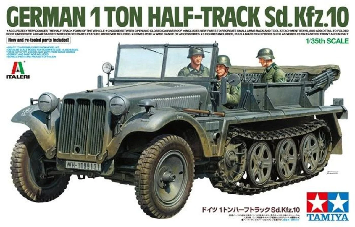 Tamiya 1/35 German 1T Half-Track Sd.Kfz 10 - 37016