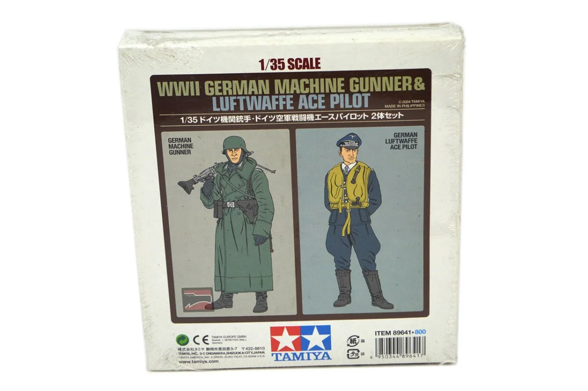 Tamiya 1/35 Tamiya German Gunner & Ace Pilot Figure Plastic Model Kit