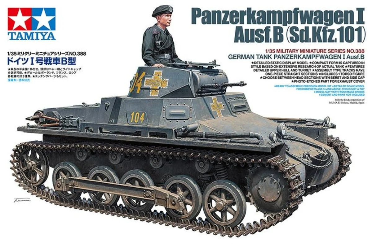 Tamiya 1/35 German Tank Panzer I Ausf.B - 35388