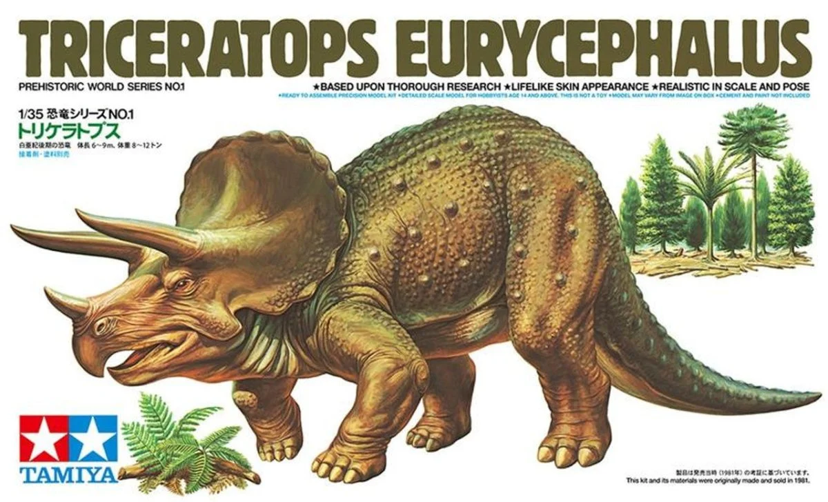 Tamiya 1/35 Triceratops Eurycephalus Kit - 60201