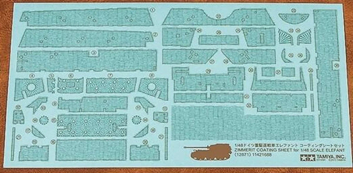 Tamiya 1/48 Zimmerit Coating Sheet - 12671
