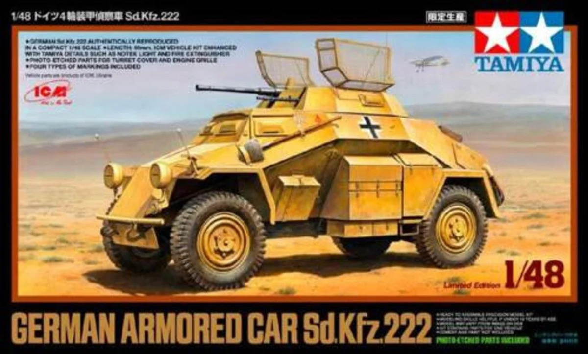 Tamiya 1/48 German Armored Car Sd.Kfz.222 - 89777