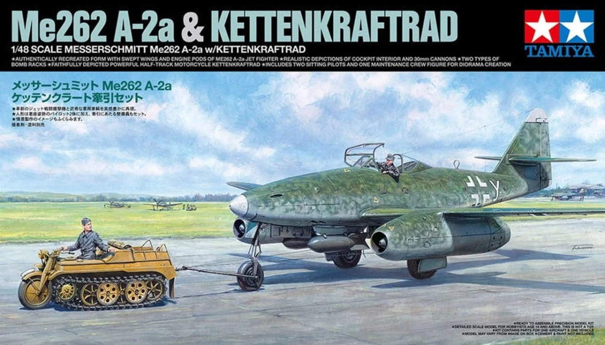 Tamiya 1/48 Tamiya Me262 A-2a & Kettenkraftrad