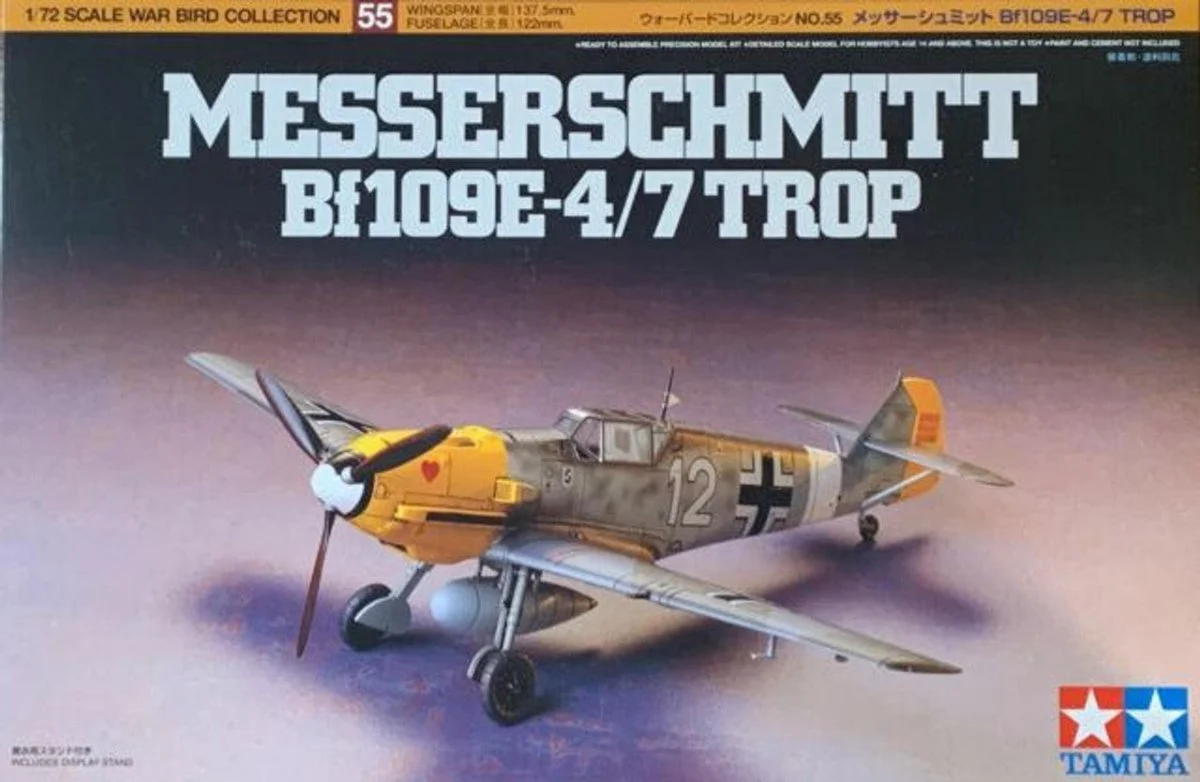 Tamiya 1/72 Bf109E4/7 Aircraft
