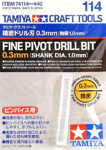 Tamiya Fine Pivot Drill Bit 0.3Mm - 74114