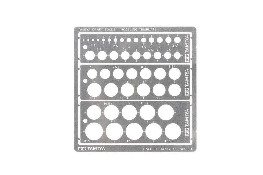 Tamiya Modeling Template (Round/1-12.5mm) - 74150