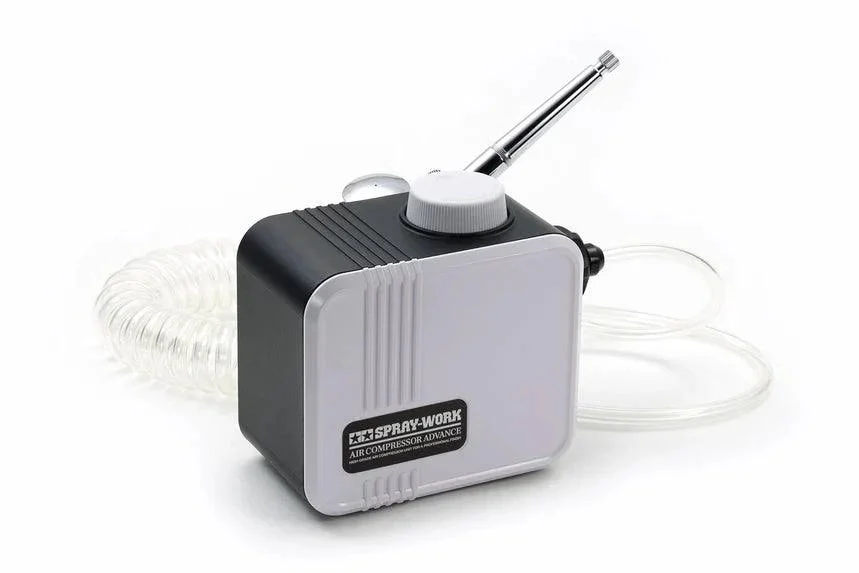 Tamiya Spray-Work Air Compressor ADV. w/Sparmax Airbrush Sx 0.3D