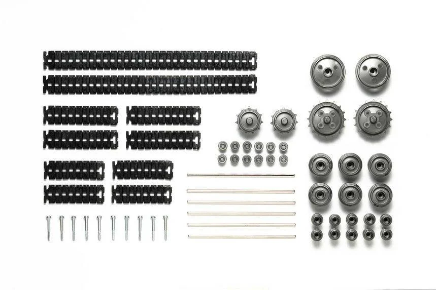 Tamiya Track/Wheel Set - Black/Metallic Gray 69917