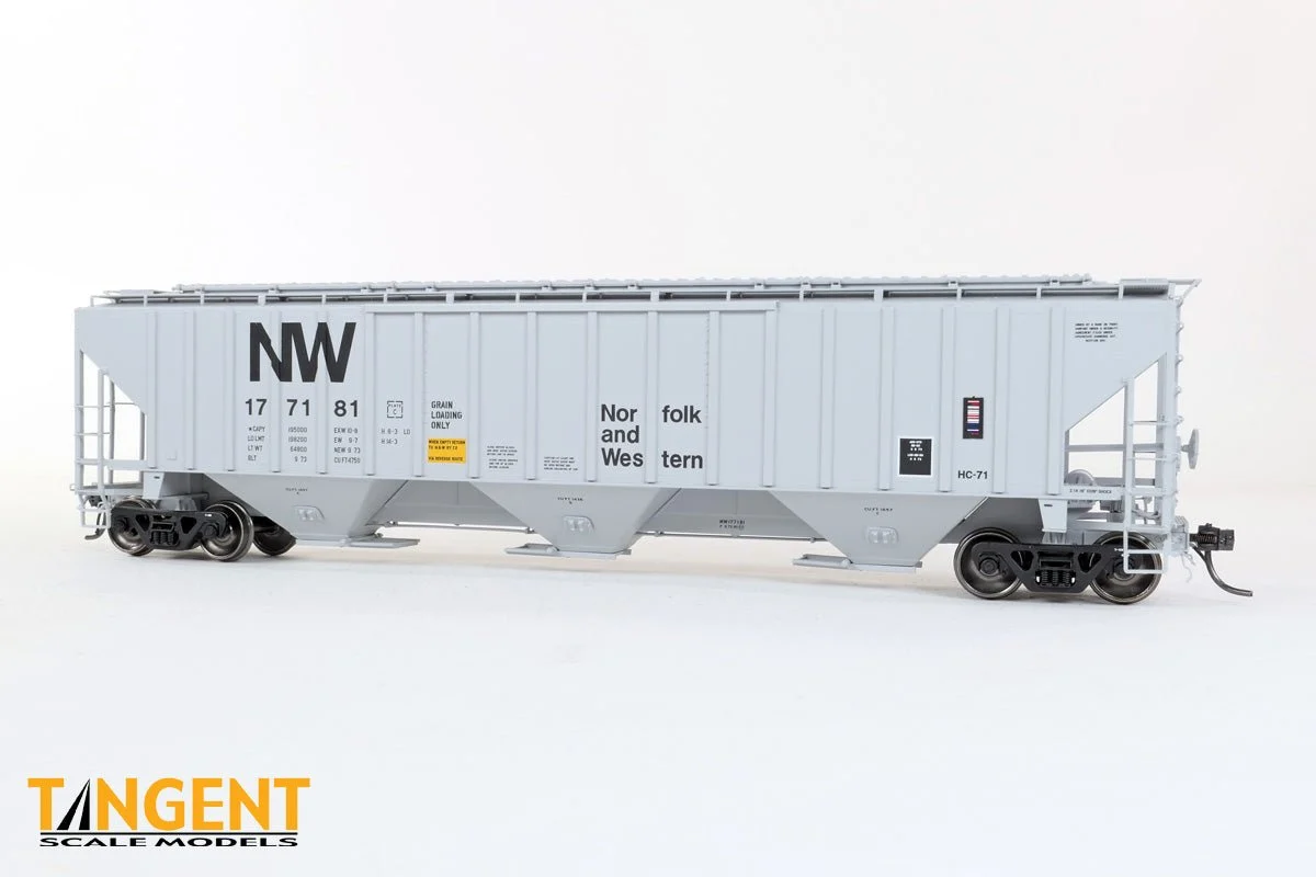 Tangent HO #177171 Norfolk Western (NW) â€œDelivery HC-71 1973â€ NW Roanoke Shops 4750CuFt Covered Hopper
