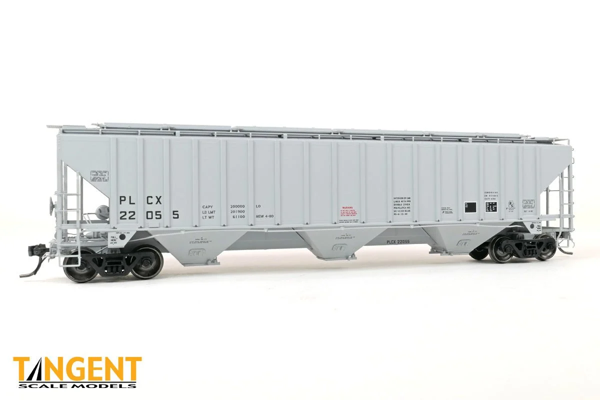 Tangent HO #22053 Pullman Leasing Co (PLCX) â€œGray Leaseâ€ 4-1980 PS4750 Covered Hopper