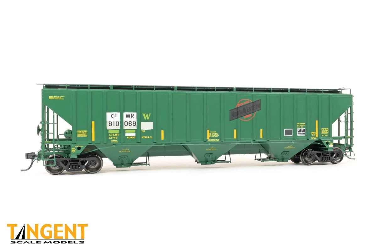 Tangent HO #810069 Caney Fork and Western Railroad (CFWR) â€œex-CNW Restencilâ€ 2021+ PS4750 Covered Hopper