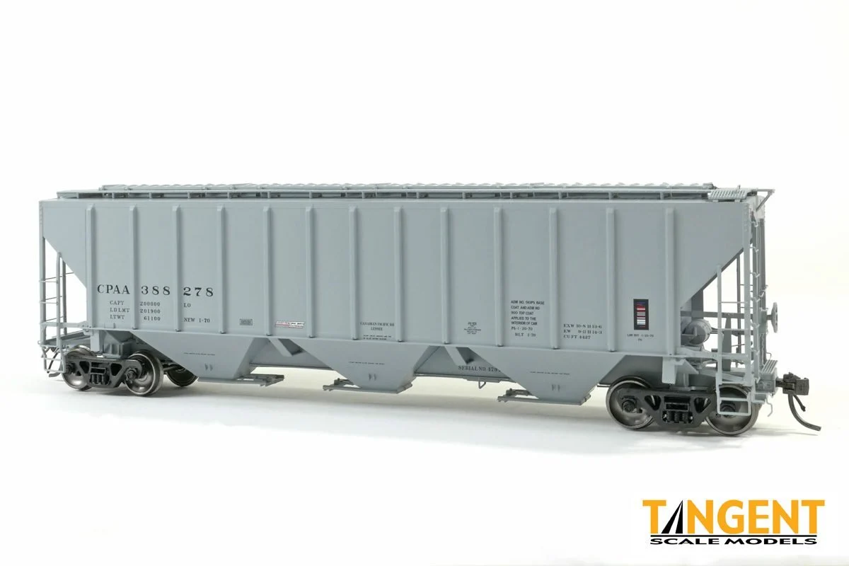 Tangent HO Canadian Pacific (CPAA) “NA Delivery 1-1970” PS4427 “High Side” Covered Hopper #388307