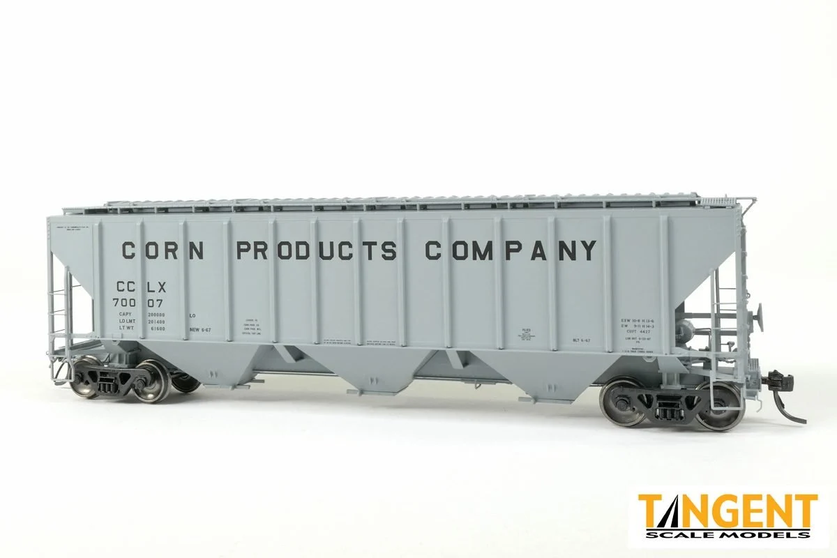 Tangent HO CCLX “Corn Products Delivery 1967” PS4427 “High Side” Covered Hopper #70004 - Tangent Scale Models
