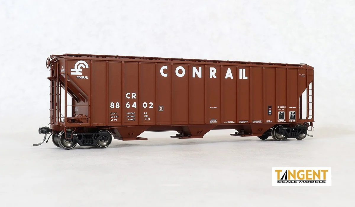 Tangent HO Conrail (CR) 959H “Repaint 1976” DSI 4700 Covered Hopper #886421 - Tangent Scale Models