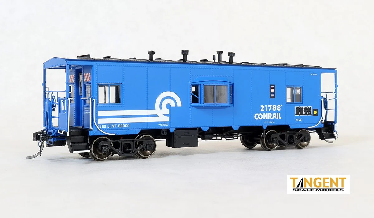 Tangent HO Conrail (CR) N7A Blue Repaint 1979+ DSI/SLCC Bay Window Caboose #21559 - Tangent Scale Models