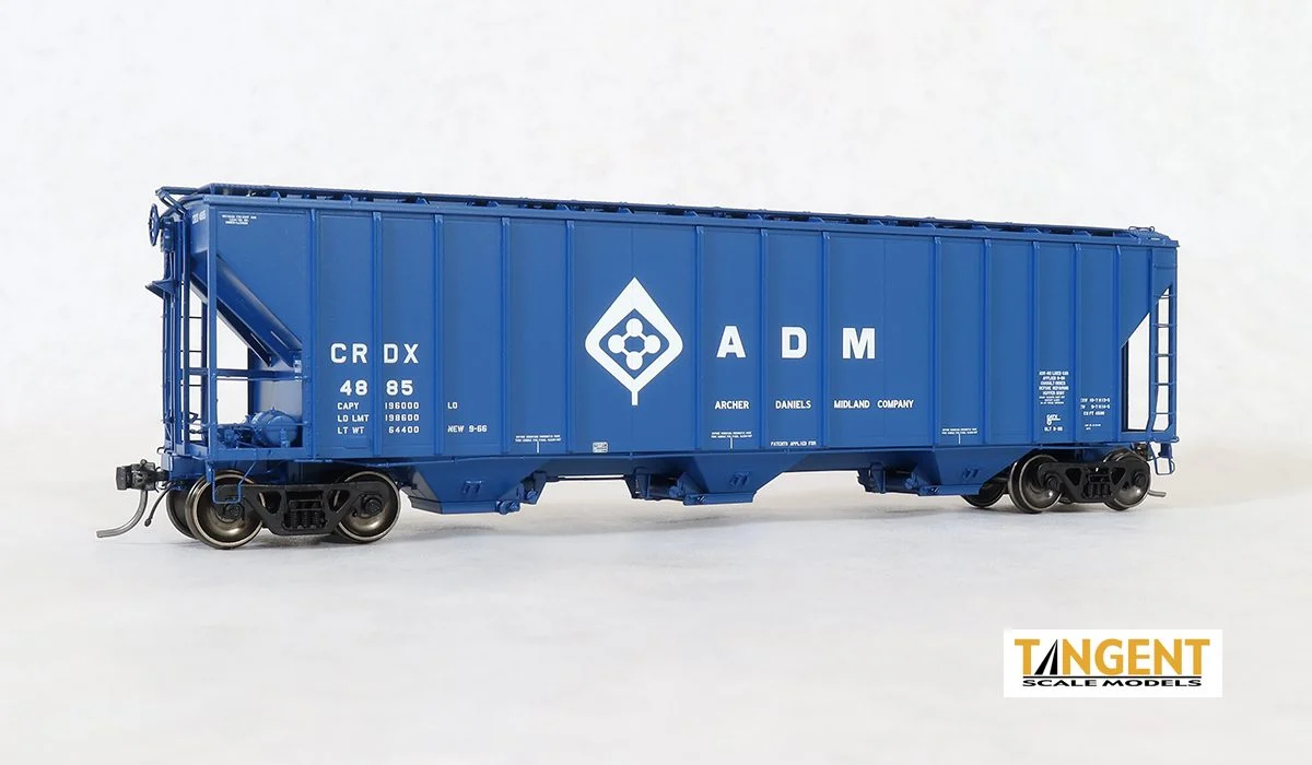 Tangent HO CRDX “ADM Blue Lease 9-1966” GATC 4500 Covered Hopper #4884