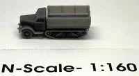 N Phoenix Precision Half track, empty bed, fl car load - Phoenix Precision Models