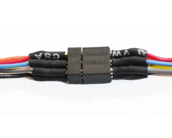Train Control Systems 1411 - 6-Pin (2x3) Mini Connector (Colored Wires)