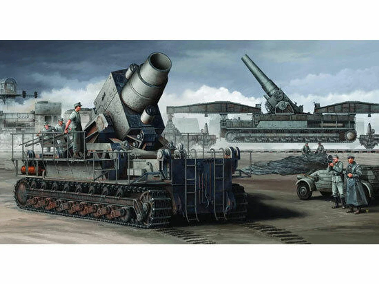 Trumpeter 1/35 Trumpeter Morser Karl-Gerat 040/041 on Railway Transport Carrier Initial Version