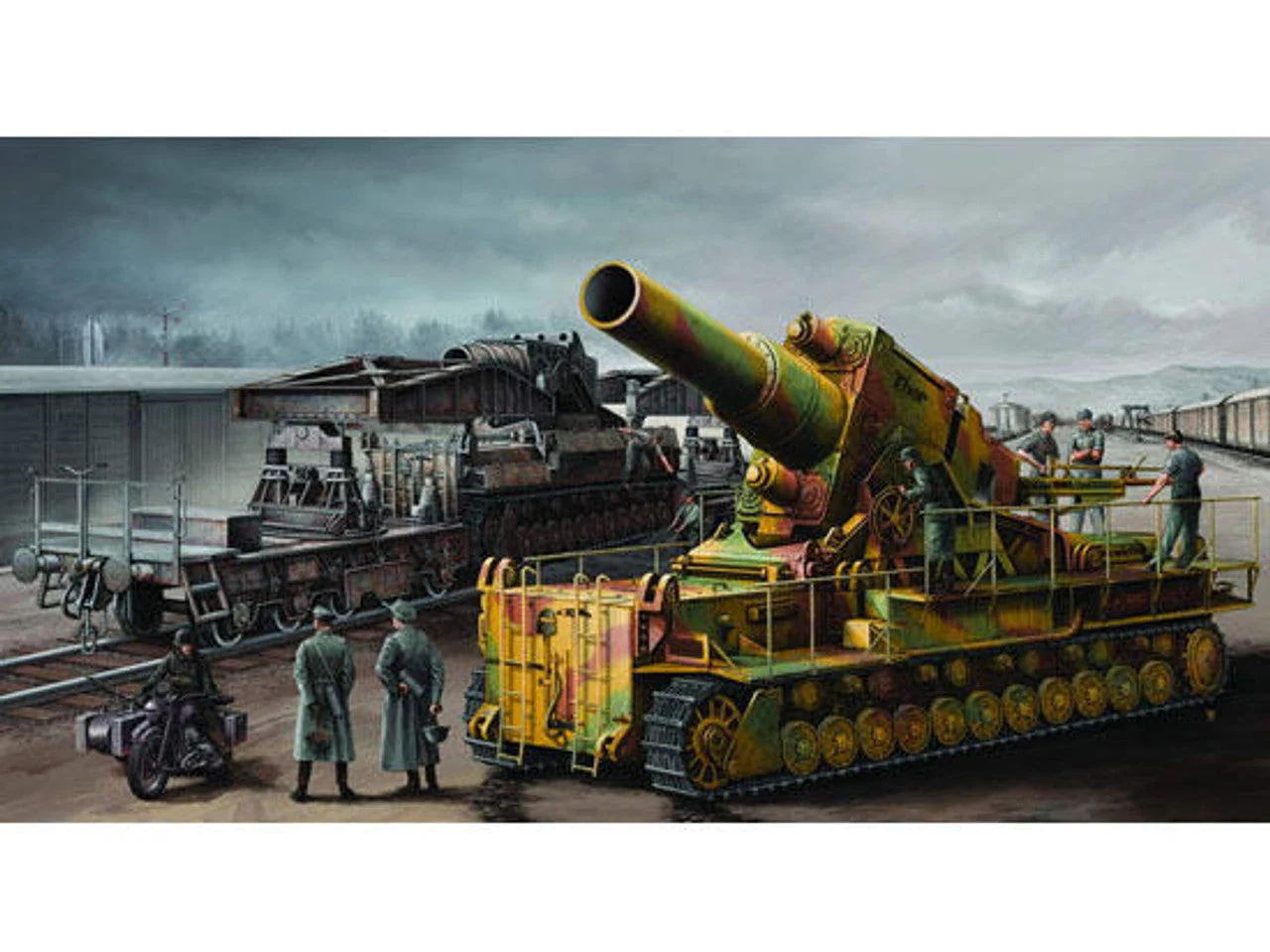 Trumpeter 1/35 Trumpeter Morser Karl-Gerat 040/041 on Railway Transport Carrier