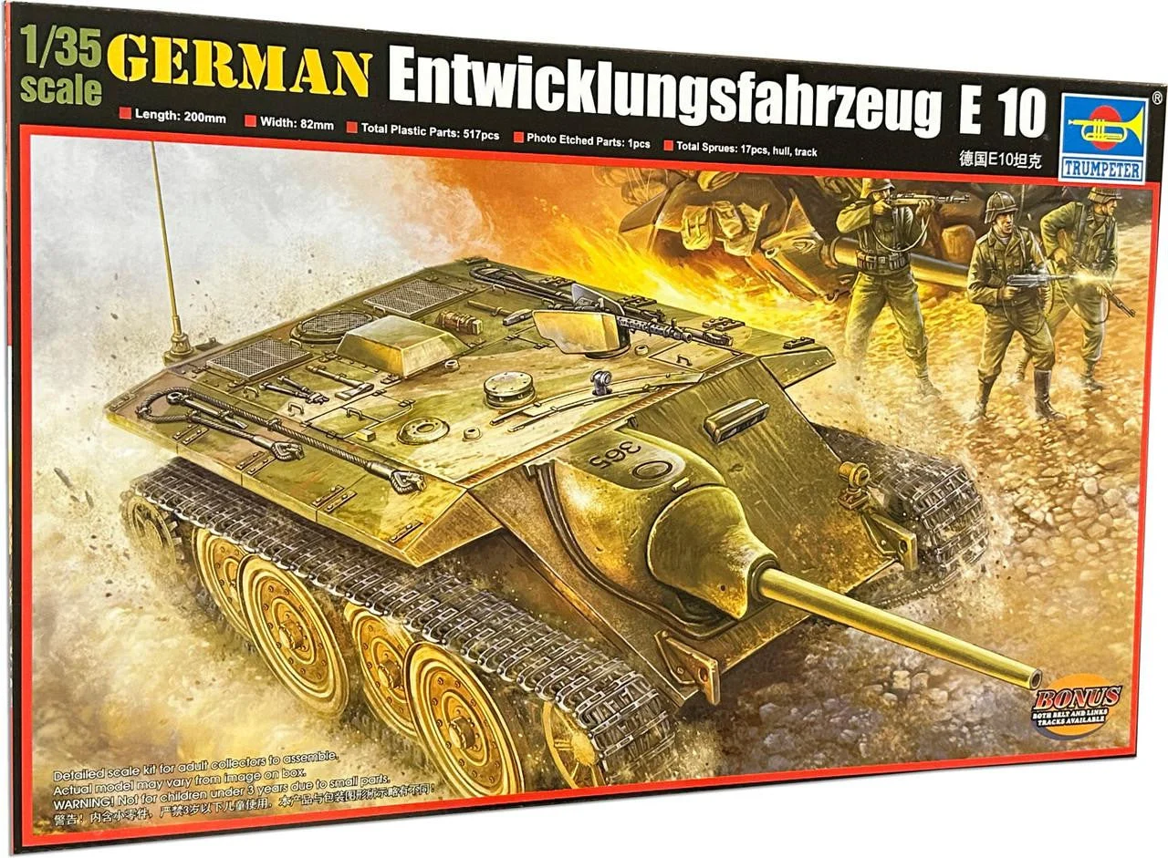 Trumpeter 1/35 Trumpeter German E10 Hetzer Entwicklungsfahrzeug Tank Destroyer