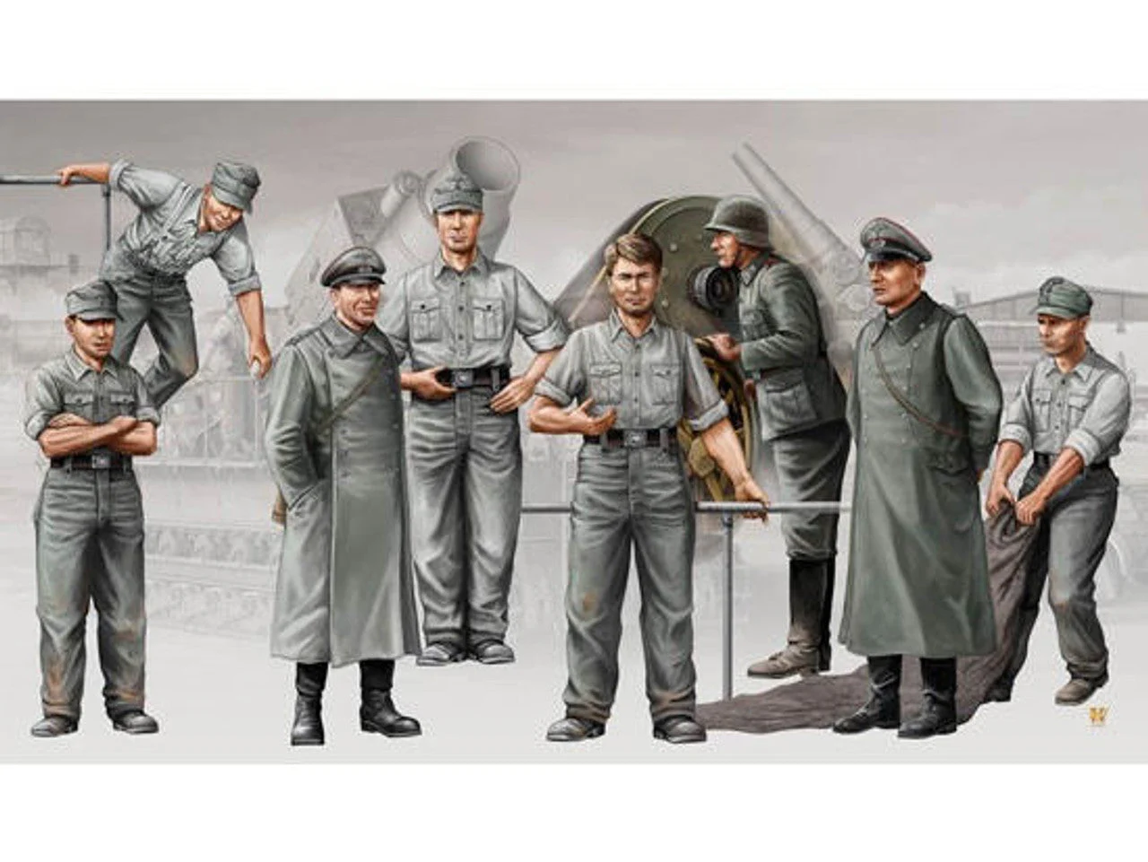 Trumpeter 1/35 Trumpeter German Morser Karl Artillery Crew Figure Set (8)