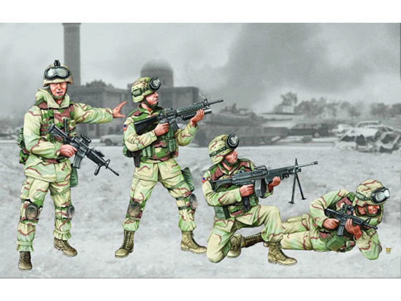 Trumpeter 1/35 Trumpeter US 101st Airborne Division Crew Figure Set (4)