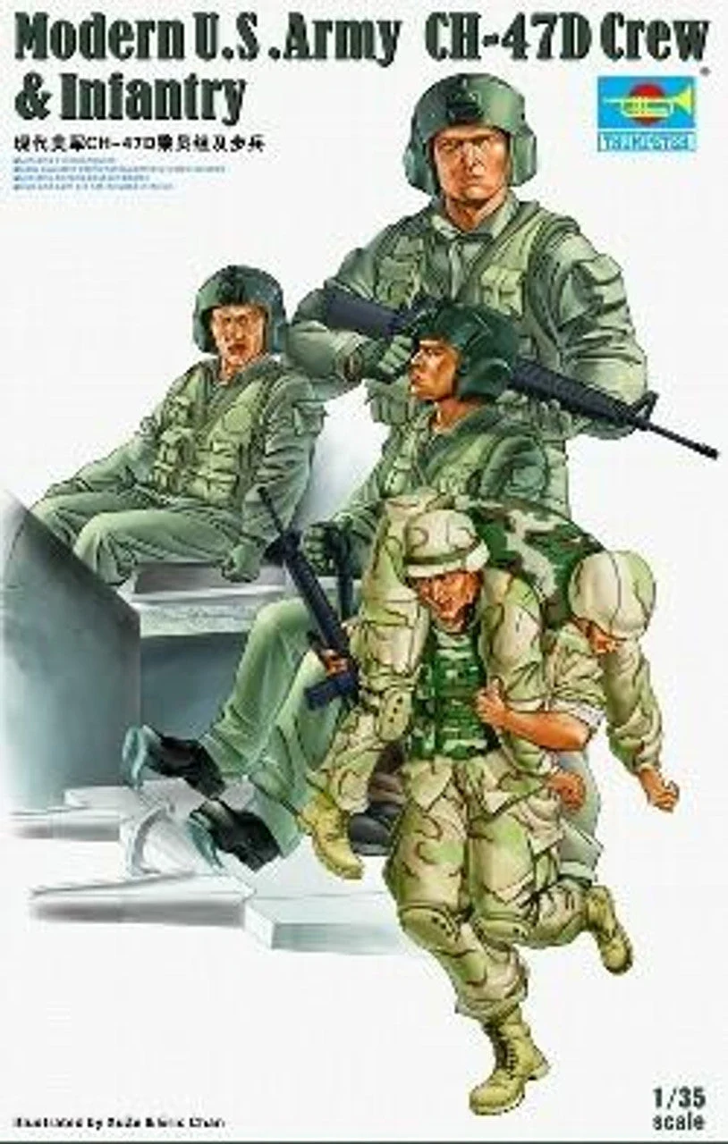 Trumpeter 1/35 Trumpeter US Army CH47D Helicopter Crew 2003 Figure Set (5)