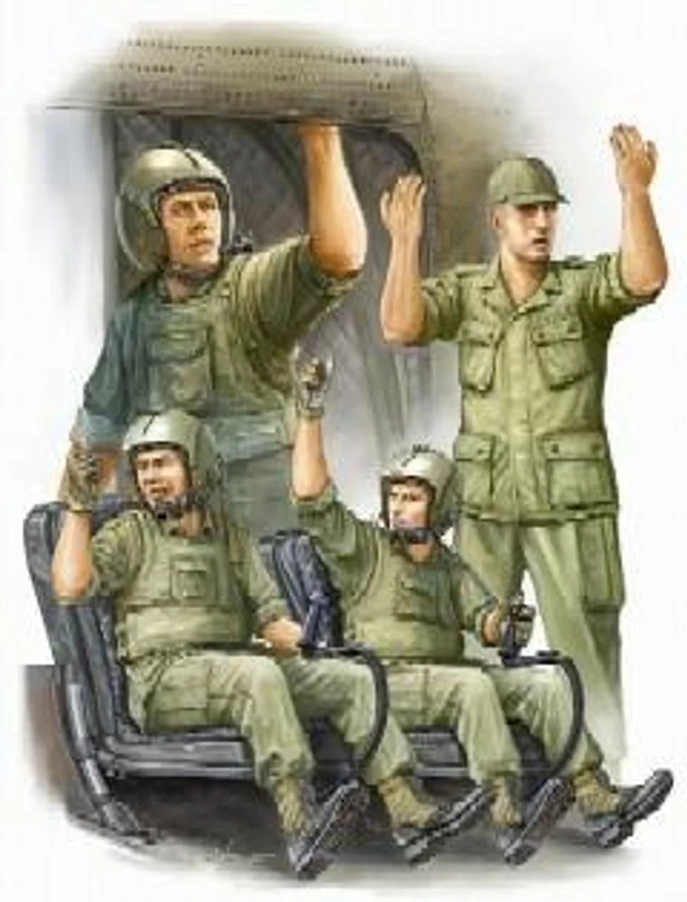 Trumpeter 1/35 Trumpeter US Army CH47 Helicopter Crew Vietnam Figure Set (4)