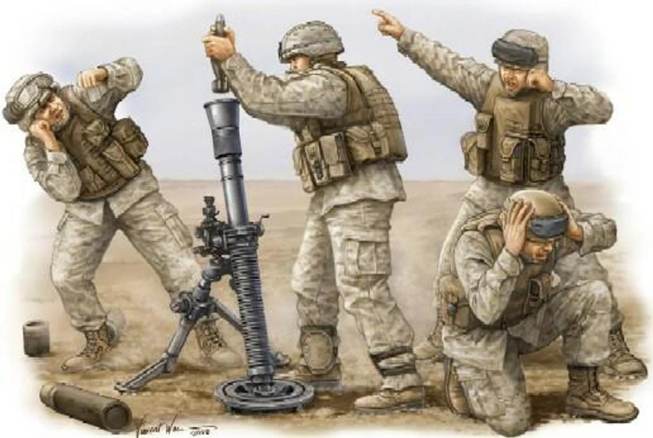 Trumpeter 1/35 Trumpeter Modern US Marine M252 Team Figure Set (4)