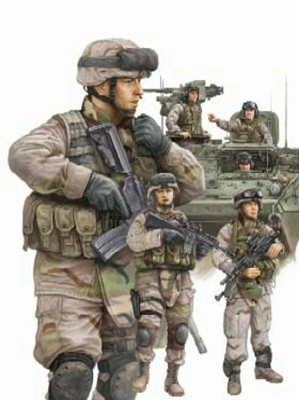 Trumpeter 1/35 Trumpeter Modern US Army Crewmen & Infantry Figure Set (6)