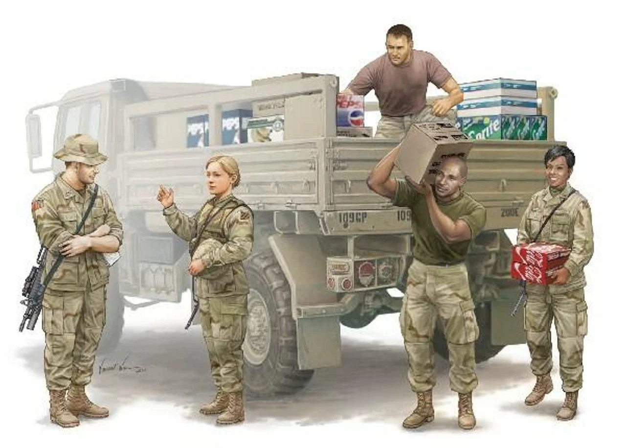 Trumpeter 1/35 Trumpeter Modern US Soldiers Logistics Supply Team Figure Set (5)