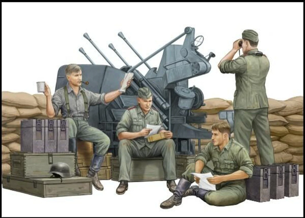 Trumpeter 1/35 Trumpeter German Anti-Aircraft Gun Crew Figure Set (4)