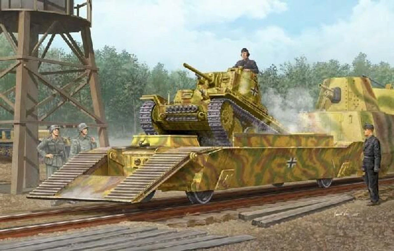 Trumpeter 1/35 Trumpeter WWII German Army Panzertragerwagen Tank Transport Flatcar