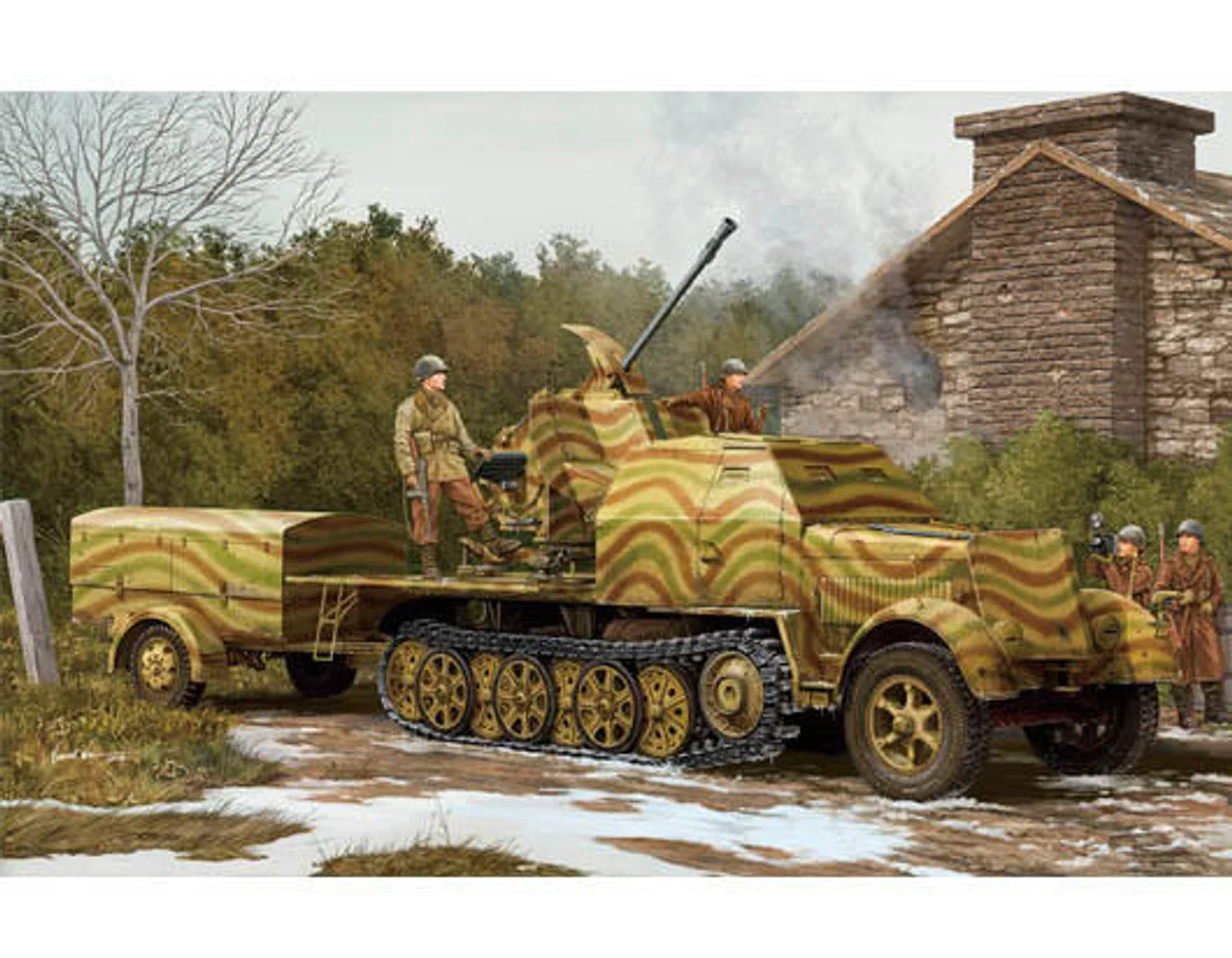 Trumpeter 1/35 Trumpeter German 3.7cm Flak 43 auf Selbstfahrlafette (Sd.Kfz.7/2)