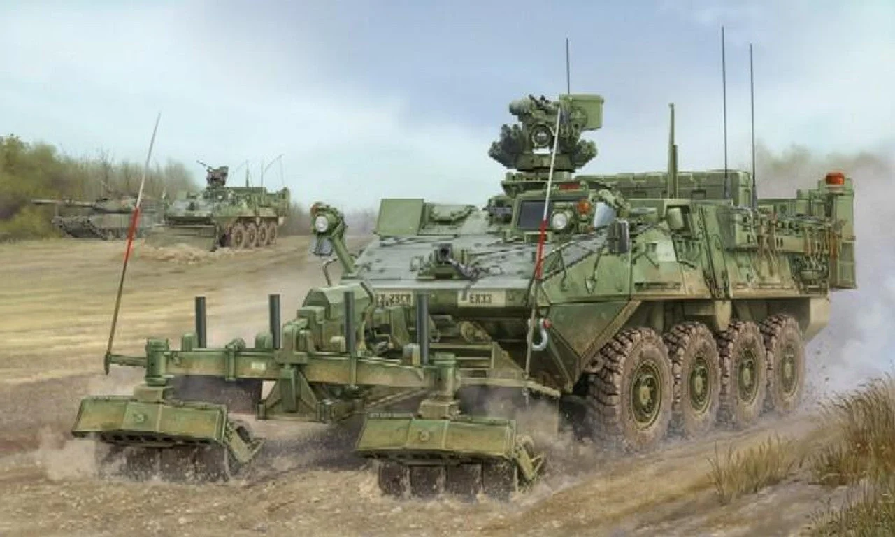 Trumpeter 1/35 Trumpeter M1132 Stryker Engineer Squad Vehicle (ESV) w/LWMR Mine Roller/SOB