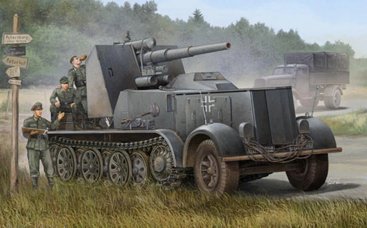 Trumpeter 1/35 Trumpeter SdKfz 8 Halftrack w/8.8 cm Flak 18 Self-Propelled Gun