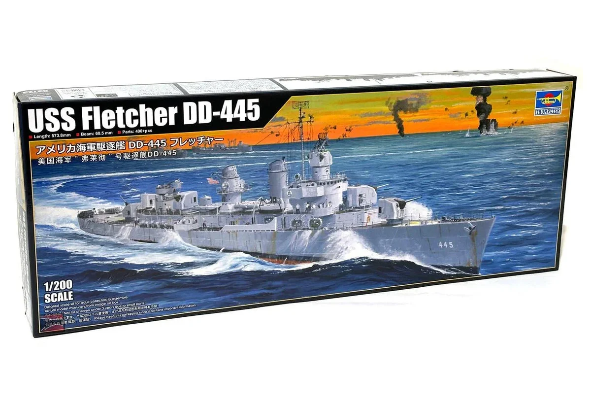 1/200 Trumpeter USS Fletcher DD-445 Destroyer 3723