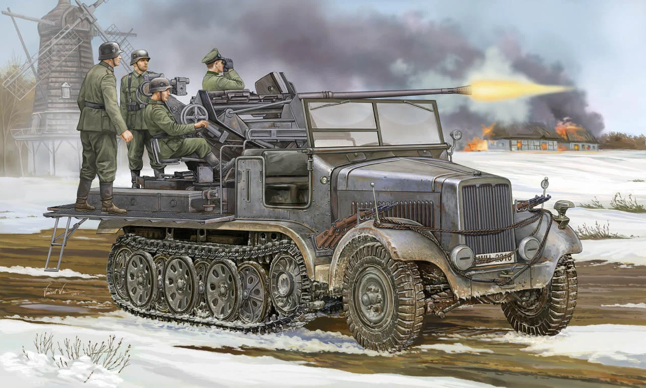 Trumpeter 1/35 Trumpeter SD.KFZ.6/2 3.7CM Plastic Model Kit