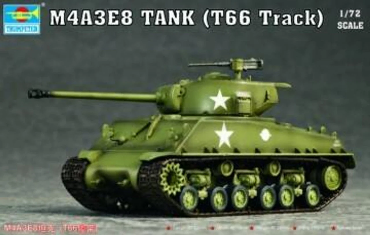 Trumpeter 1/72 Trumpeter M4A3E8 (Easy Eight) Tank w/T66 Tracks