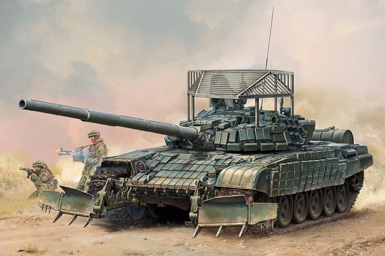 Trumpeter 1/35 Trumpeter Russian T-72B1 with KTM-6 & Grating Armour
