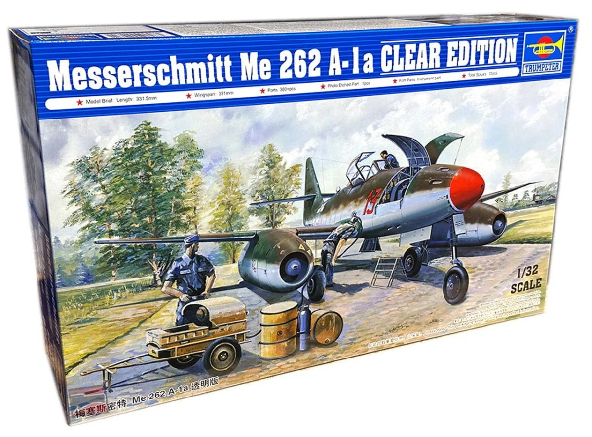 Trumpeter 1/32 Trumpeter Messerschmitt Me262A1a Clear Edition German Fighter