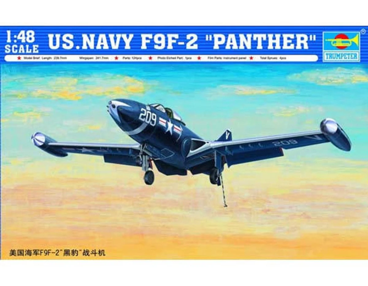 Trumpeter 1/48 Trumpeter F9F2 Panther USN Fighter