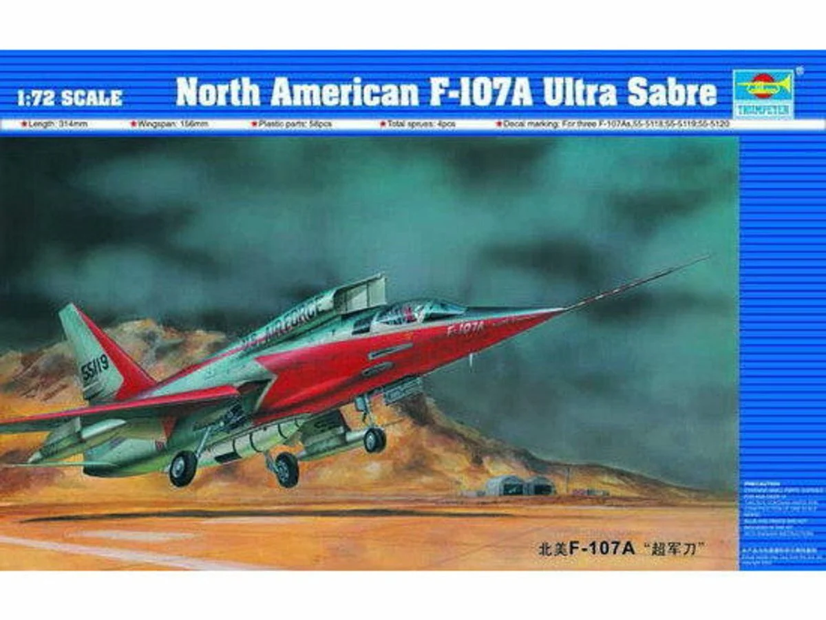 Trumpeter 1/72 Trumpeter F107A Ultra Sabre Prototype Aircraft