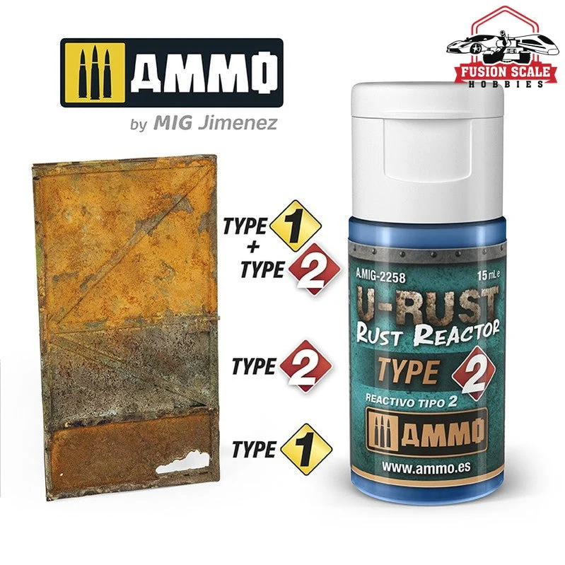 Ammo Mig Jimenez U-Rust Reactor Type 2 15ml Bottle AMIG2258